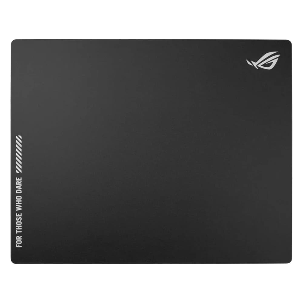 ASUS ROG Moonstone Ace L Mousepad Black, Impact- & Scratch-Resistant Tempered Glass, 500 x 400 mm Dimension, Anti-Slip Base, Noise-Reducing Design