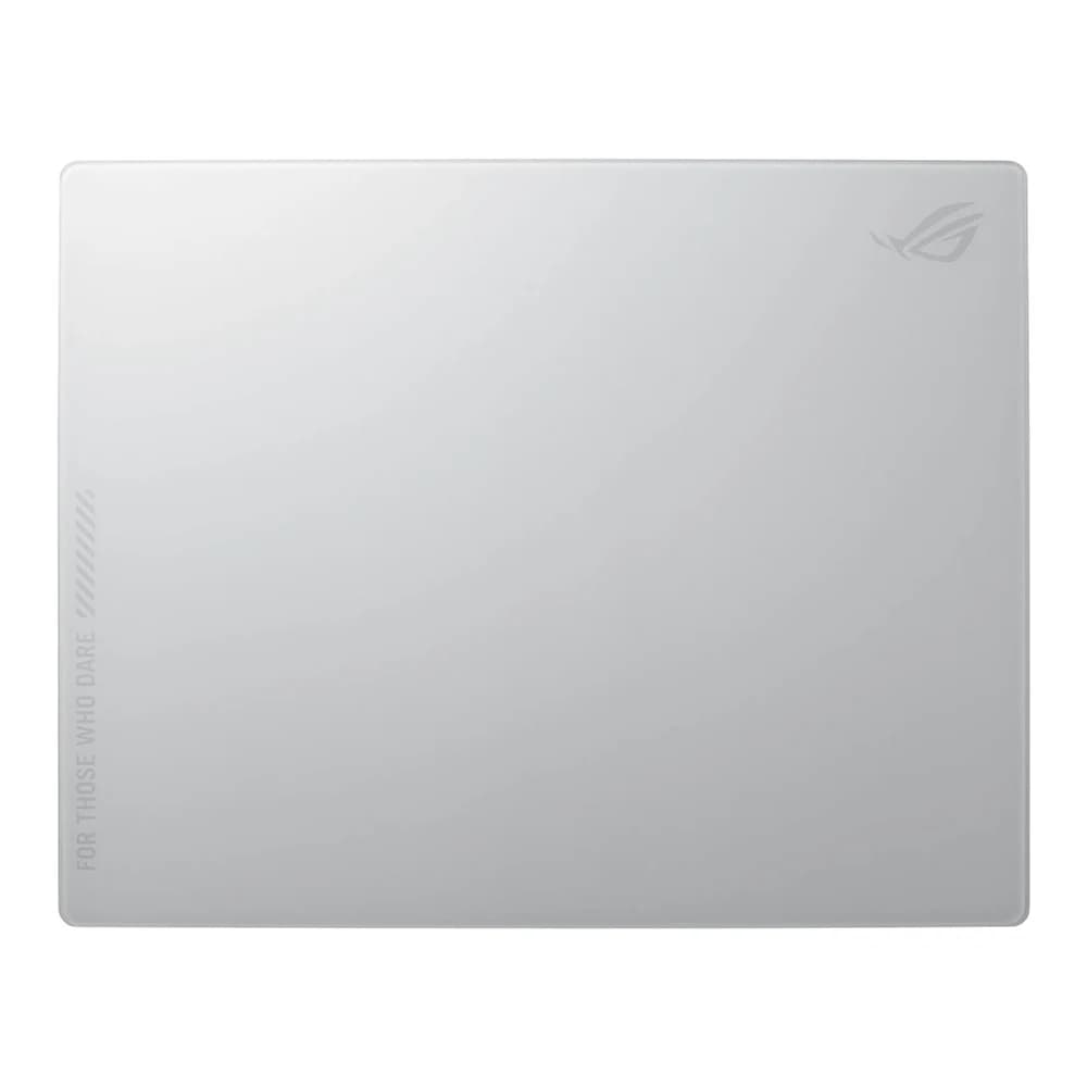 ASUS ROG Moonstone Ace L Mousepad White, Impact- & Scratch-Resistant Tempered Glass, 500 x 400 mm Dimension, Anti-Slip Base, Noise-Reducing Design