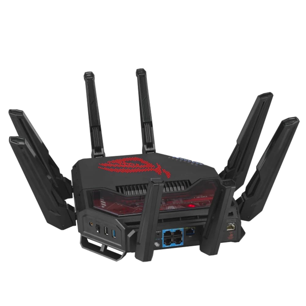 ASUS ROG Rapture GT-BE19000 Router, AiMesh router, Wi-Fi 7 Tri-Band, External antenna x8, 2.6GHz quad-core, 256MB Flash and 2GB RAM thumbnail 2