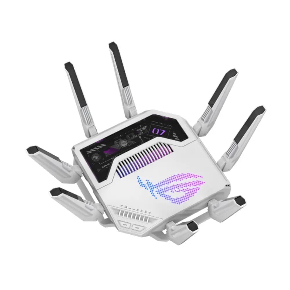 ASUS ROG Rapture GT-BE19000AI WiFi 7 Gaming Router White, Tri-Band 19Gbps, AI-Powered, Dual 10G thumbnail 4