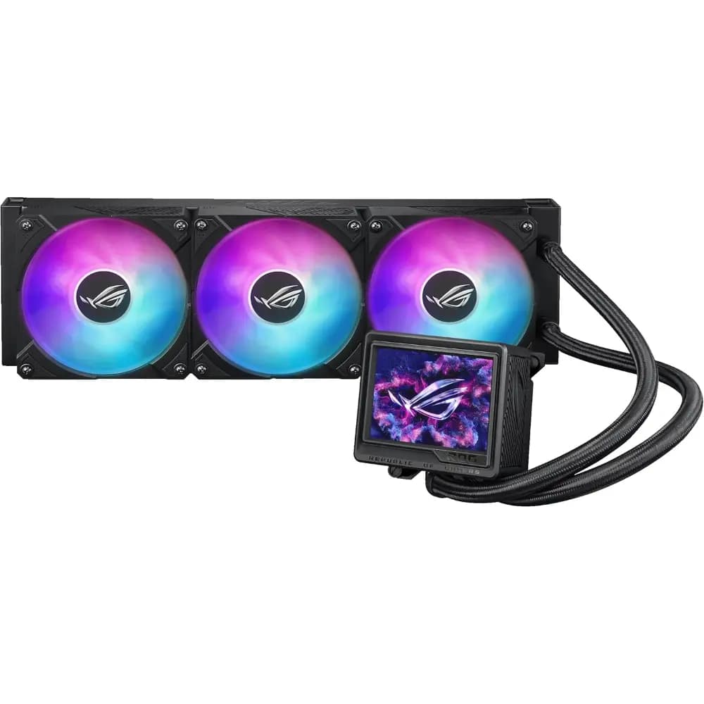 ASUS ROG Ryujin III 360 ARGB Extreme AIO CPU Liquid Cooler Black, AMD & Intel, 400mm Radiator, PWM/DC, 3x Fan Slots 120mm, Aura Sync