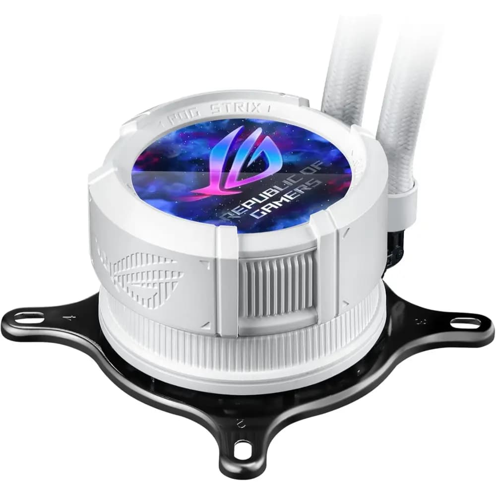 Asus ROG STRIX LC III 360 ARGB LCD White Edition CPU Liquid Cooler, AMD & Intel, 400mm Radiator, PWM/DC, 3x Fan Slots 120mm, Aura Sync thumbnail 4