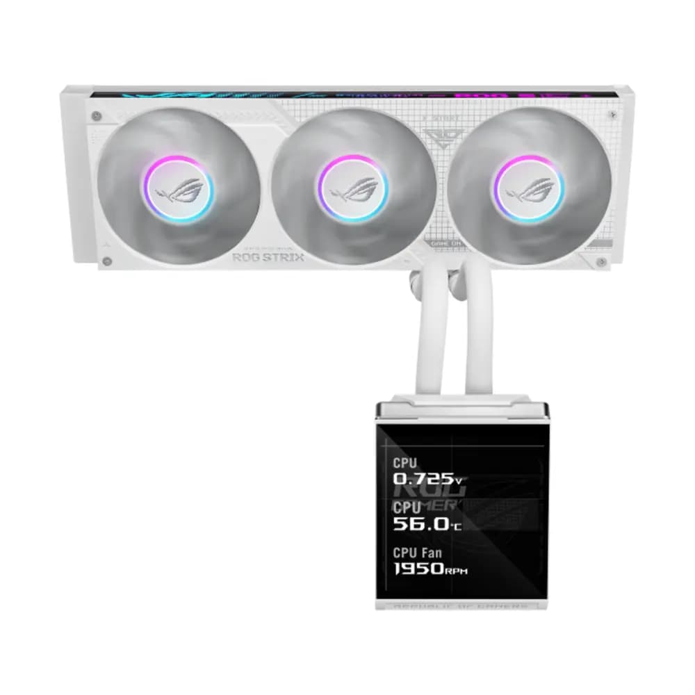 ASUS ROG Strix SLC IV 360 ARGB LCD Liquid Cooler White, 5.08″ Full Color IPS LCD, AMD & Intel, AURA Sync Support thumbnail 2