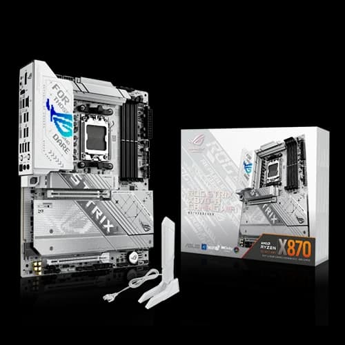 ASUS ROG Strix X870-A Gaming WiFi DDR5 ATX Motherboard, 4x DIMM Slots, Up to 192GB Memory, 4x M.2 & 2x SATA Ports, PCIe 5.0, Wi-Fi 7, 2.5Gb Ethernet, AI Solutions, AMD X870 Chipset | 90MB1IF0-M0EAY0