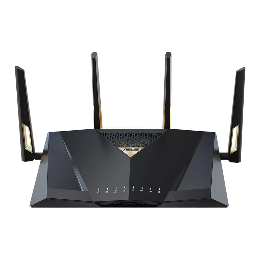 ASUS RT-BE88U Router, Dual-band WiFi 7, 4K-QAM, MLO, Dual 10G ports, SFP+, Four 2.5G ports, Four 1G ports, 34G WAN/LAN capacity