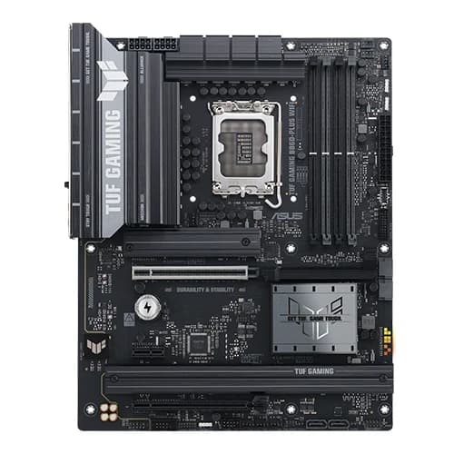 ASUS TUF GAMING B860-PLUS WIFI Motherboard, Intel B860 Chipset, 4x DIMM slots, max. 256GB, DDR5, 1x PCIe 5.0 x16 slot, ATX Form Factor