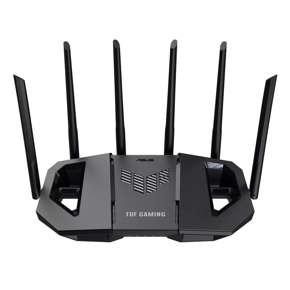 ASUS TUF Gaming BE6500 Router, Wi-Fi 7 Connectivity, Dual-Band ( 2.4GHz & 5GHz ), Up to 5764 Mbps, 6x External Fixed Antenna, Primary AiMesh Router, AiMesh Node
