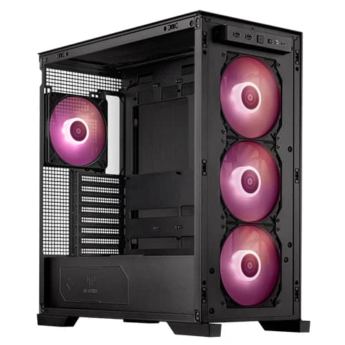 ASUS TUF Gaming GT302 ARGB Black Case, Mid Tower, EATX (12"x10.9") ATX Micro-ATX Mini-ITX,  2 x 2.5" Bay 2 x 2.5"/3.5" Combo Bay, Maximum CPU Cooler Height 165 mm, Front I/O Port | 90DC0010-B19000