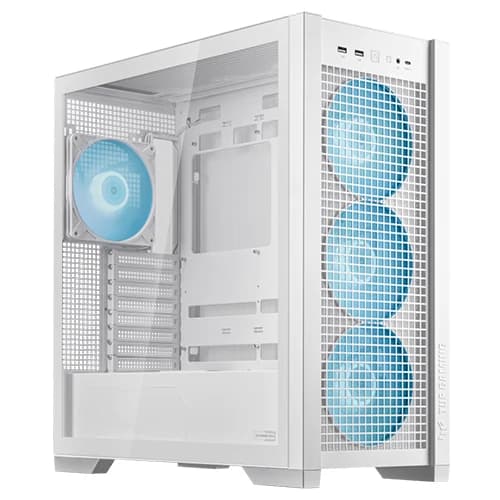 ASUS TUF Gaming GT302 ARGB White Case, Mid Tower, EATX (12"x10.9") ATX Micro-ATX Mini-ITX,  2 x 2.5" Bay 2 x 2.5"/3.5" Combo Bay, Maximum CPU Cooler Height 165 mm, Front I/O Port | 90DC0013-B19000 thumbnail 2