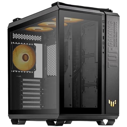 ASUS TUF Gaming GT502 PLUS ATX PC Case, Dual Chamber Chassis, Supports 360mm Radiator, Up to 13 Fans, 4 x 2.5"/3.5" Combo Bay, 8 Expansion Slots, Fully Modular Design, Black | 90DC0090-B19010 thumbnail 4