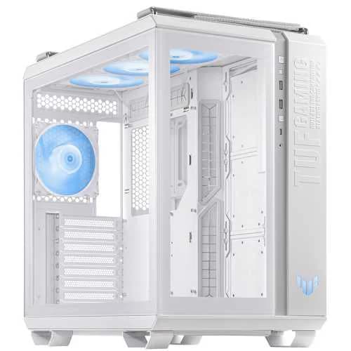 ASUS TUF Gaming GT502 PLUS Mid Tower Gaming Case, ATX, Micro-ATX, Mini-ITX, Front & Left Tempered Glass,120mm Rare Radiator Support, 163mm Max CPU Cooler Height, Removable Dust Filters | 90DC0093-B19000