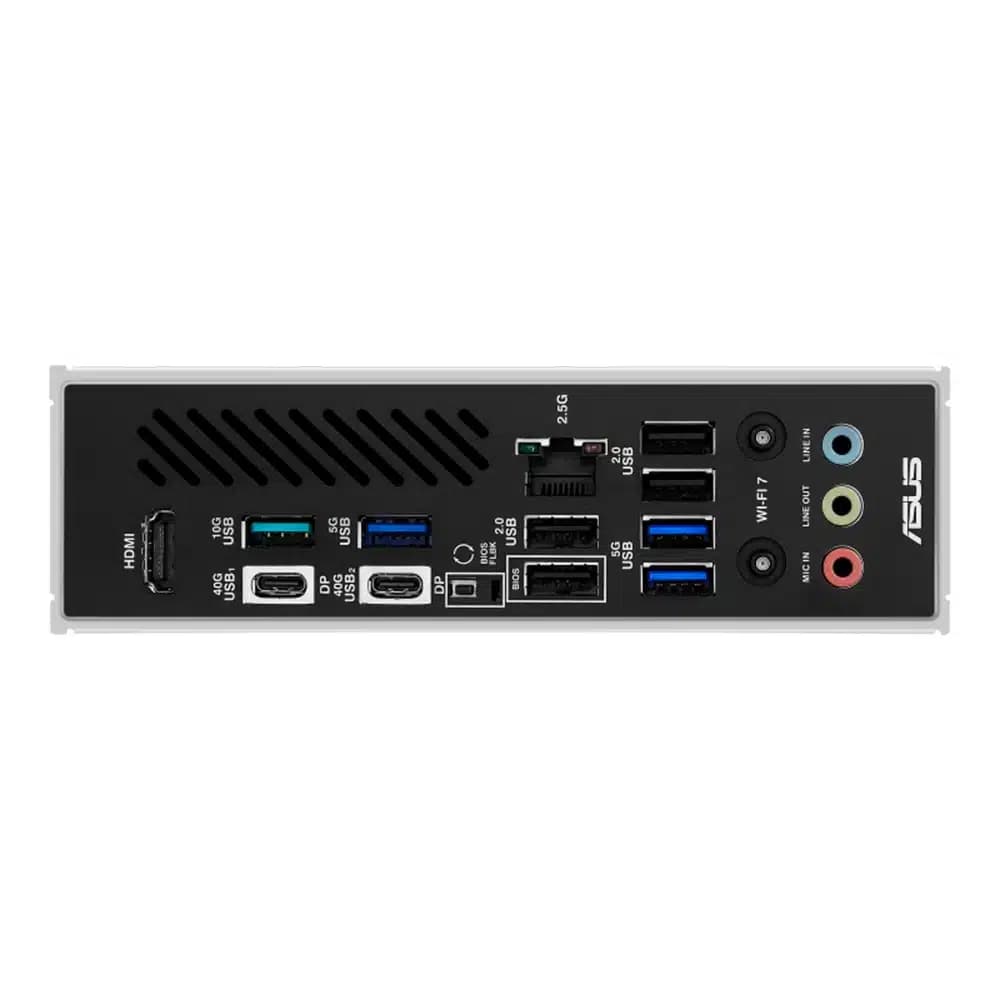 ASUS X870 MAX GAMING WIFI7 Motherboard, AMD X870 Chipset, 4x DDR5 DIMM Slots, Up to 256GB Max Memory, 1x PCIe 5.0 x16, 3x M.2 Slots, Wi-Fi 7 & Bluetooth v5.4 thumbnail 4
