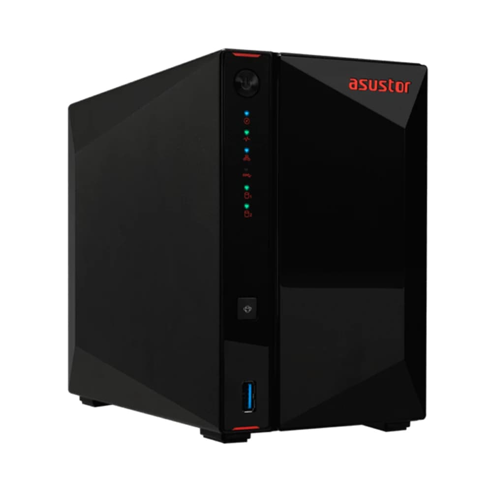 ASUSTOR AS5202T Nimbustor 2 NAS, 2-Bay, Intel Celeron Dual-Core, 2GB RAM, Dual 2.5GbE Ports, HDMI 2.0a, 4K Media Transcoding, Tool-Free Drive Bays thumbnail 4