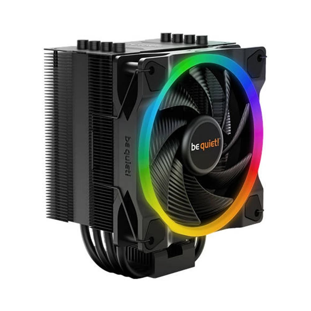 Be Quiet Pure Rock 2 FX aRGB CPU Cooler, Light Wings 120mm PWM High-Speed, 2000 RPM Fan Speed, 88.86 CFM Fan Airflow, 4x High-Performance 6mm Heat Pipes, Black thumbnail 2