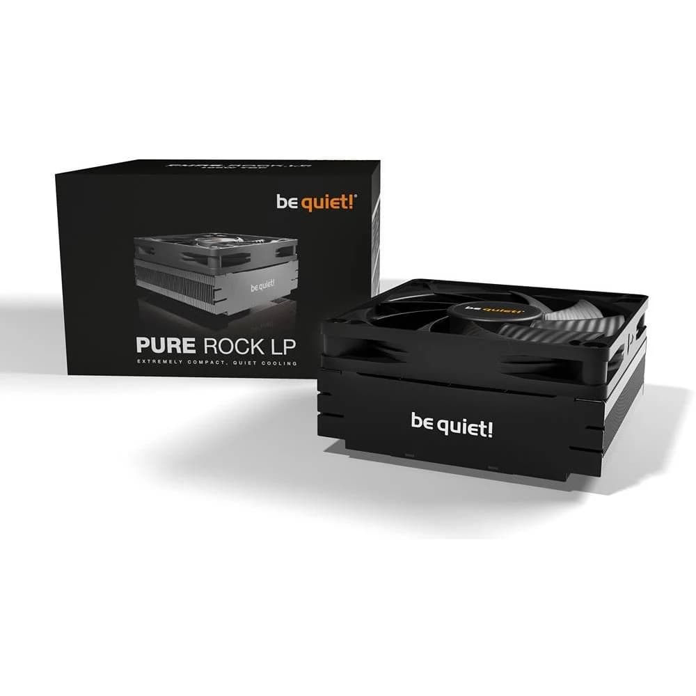 Be Quiet Pure Rock LP CPU Cooler, 92mm PWM High-Quality Fan, 2500 RPM Fan Speed, 3x High-Performance 6mm Heat Pipes, Copper Base Material, Rifle Fan Bearing Technology, Black