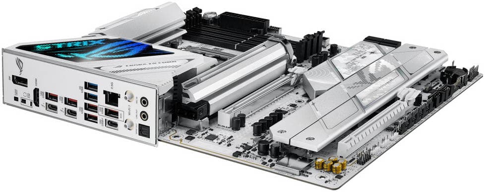 ASUS ROG Strix Z890-A Gaming Wi-Fi LGA 1851 ATX Motherboard, Intel Z890 Chipset, 4x DDR5 DIMM Slots, Up to 192GB Max Memory, Wi-Fi 7 & BT 5.4, PCIe 5.0 x16 Slot, 5x M.2 Slots, White thumbnail 6