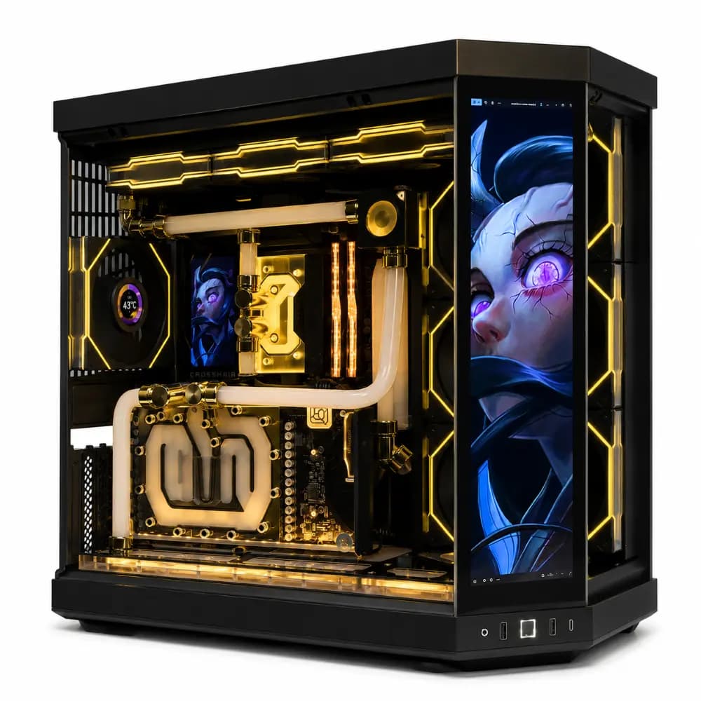 Buraq Gaming PC Powered by Mindtech, AMD Ryzen™ 9 9950X3D, ASUS ROG Astral RTX™ 5090 32GB, 32GB DDR5 6000MHz, 2TB Gen5 SSD, HYTE Y70 Touch