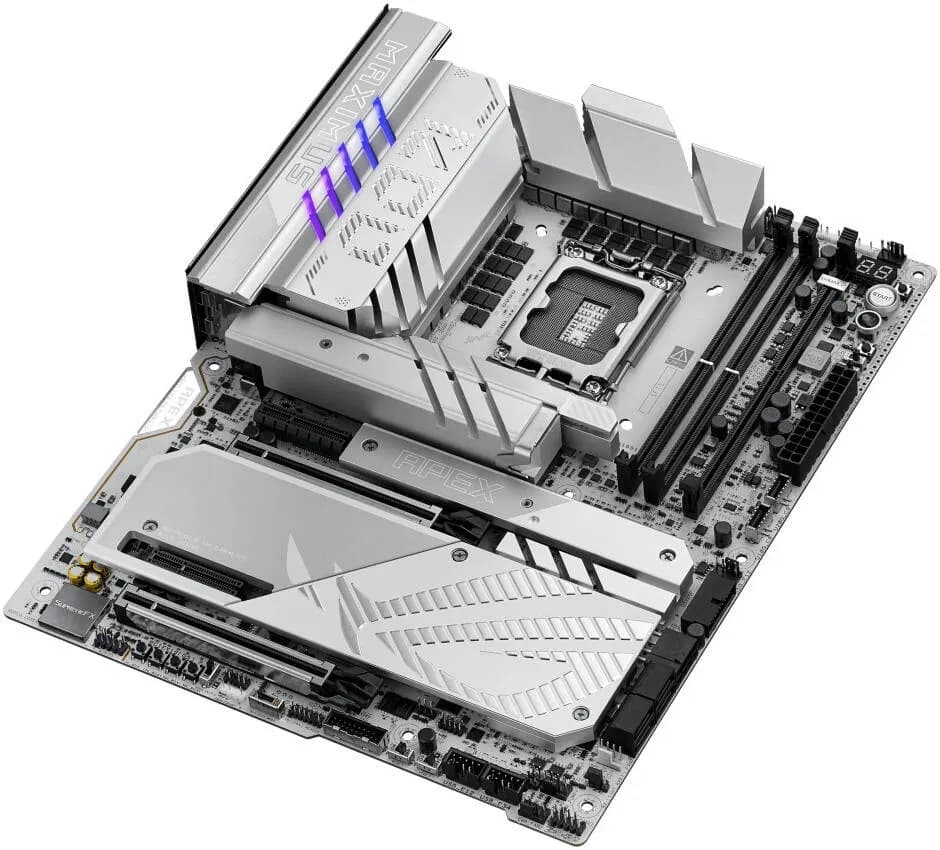 ASUS ROG Maximus Z890 Apex LGA 1851 ATX Motherboard, Intel Z890 Chipset, 2x DDR5 DIMM Slots, Up to 96GB Max Memory, Wi-Fi 7 & BT 5.4, 2x PCIe 5.0 x16 Slots, 6x M.2 Slots, White | 90MB1IP0-M0EAY0 thumbnail 5