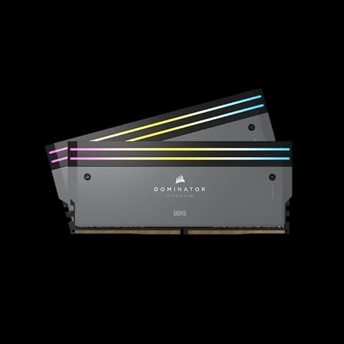 Corsair Dominator Titanium RGB 64GB 32x2 DDR5 AMD Expo Memory Kit, DRAM 6000MT/s CL30, 40-40-40-77 SPD Latency, 4800MHz SPD Speed, 6000 MT/s Tested Speed  | Grey thumbnail 5