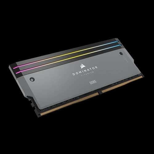 Corsair Dominator Titanium RGB 64GB 32x2 DDR5 AMD Expo Memory Kit, DRAM 6000MT/s CL30, 40-40-40-77 SPD Latency, 4800MHz SPD Speed, 6000 MT/s Tested Speed  | Grey thumbnail 4