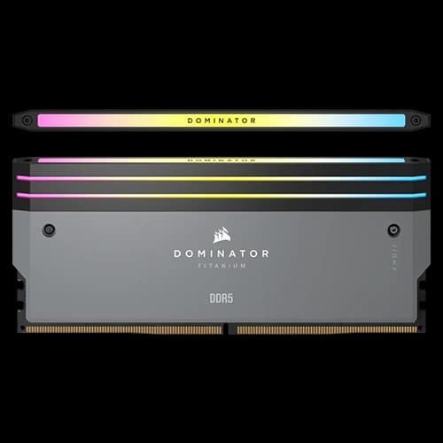 Corsair Dominator Titanium RGB 64GB 32x2 DDR5 AMD Expo Memory Kit, DRAM 6000MT/s CL30, 40-40-40-77 SPD Latency, 4800MHz SPD Speed, 6000 MT/s Tested Speed  | Grey thumbnail 3