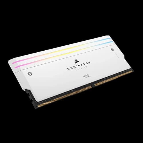 Corsair Dominator Titanium DDR5 6400MHz RAM, 64GB (2x32GB), CL32 Intel XMP ICUE compatible - White thumbnail 4