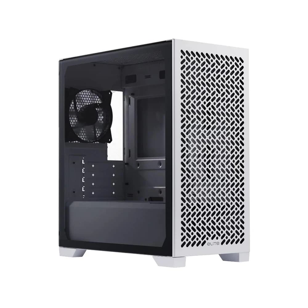 Cooler Master Elite 302 PC Case White, Mini Tower, TG / Steel, ARGB, Mini-ITX, Micro-ATX