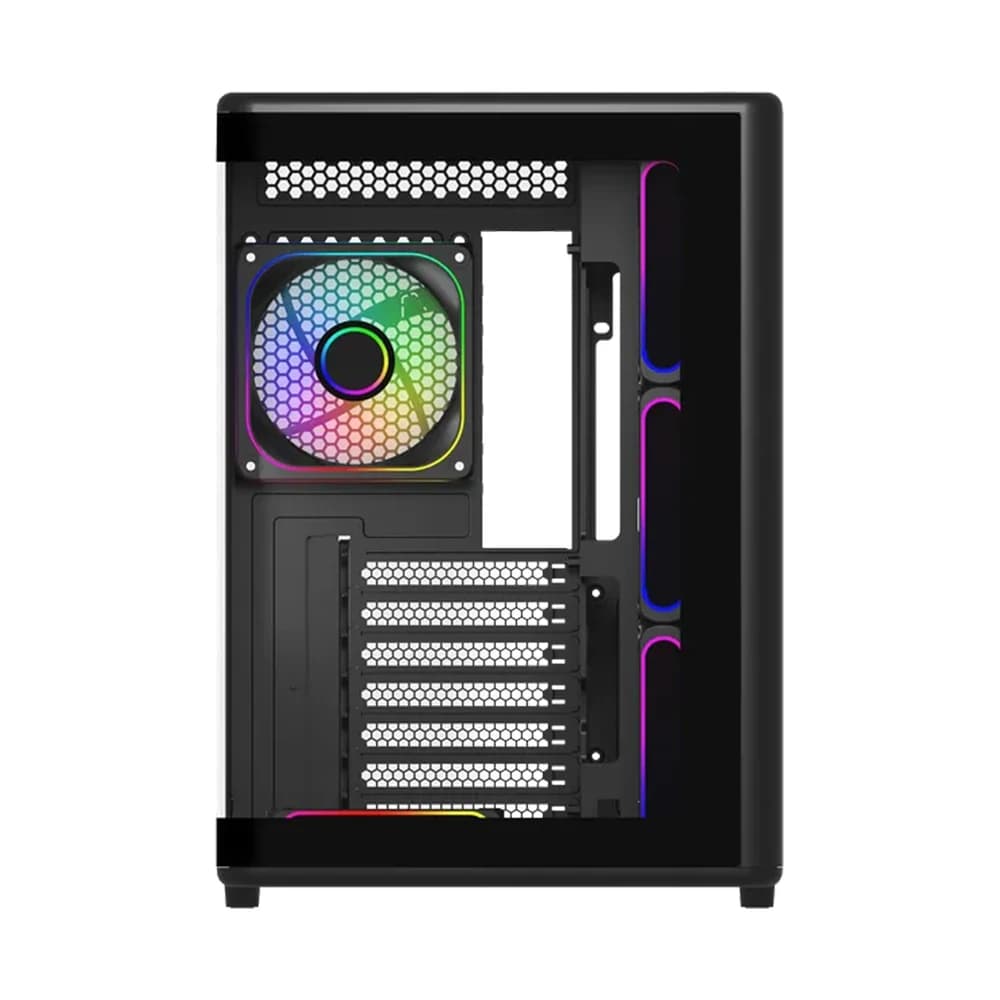 Cooler Master Elite 600 PC Case Black, Mid Tower, SGPCC Steel / Tempered Glass, Mini-ITX, Mini-DTX, Micro-ATX, ATX thumbnail 3
