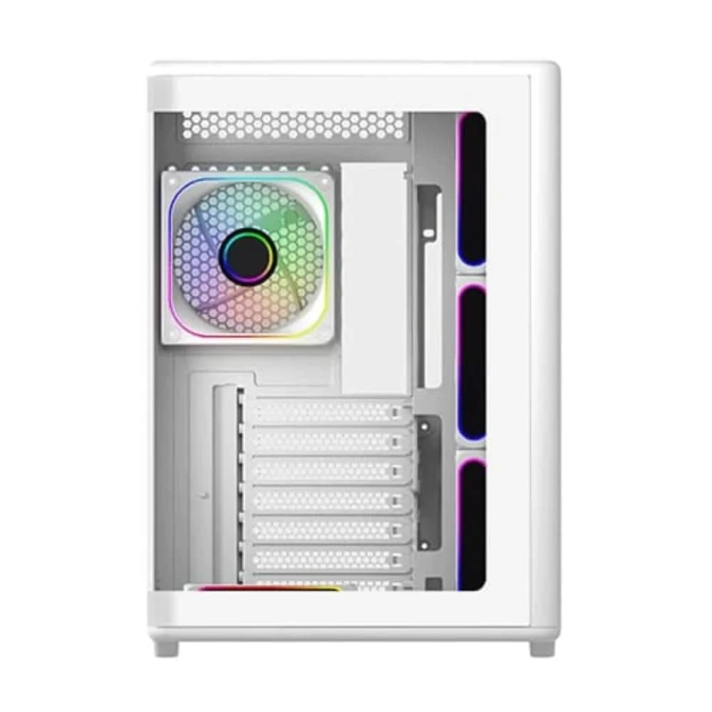 Cooler Master Elite 600 PC Case White, Mid Tower, SGPCC Steel / Tempered Glass, Mini-ITX, Mini-DTX, Micro-ATX, ATX thumbnail 2