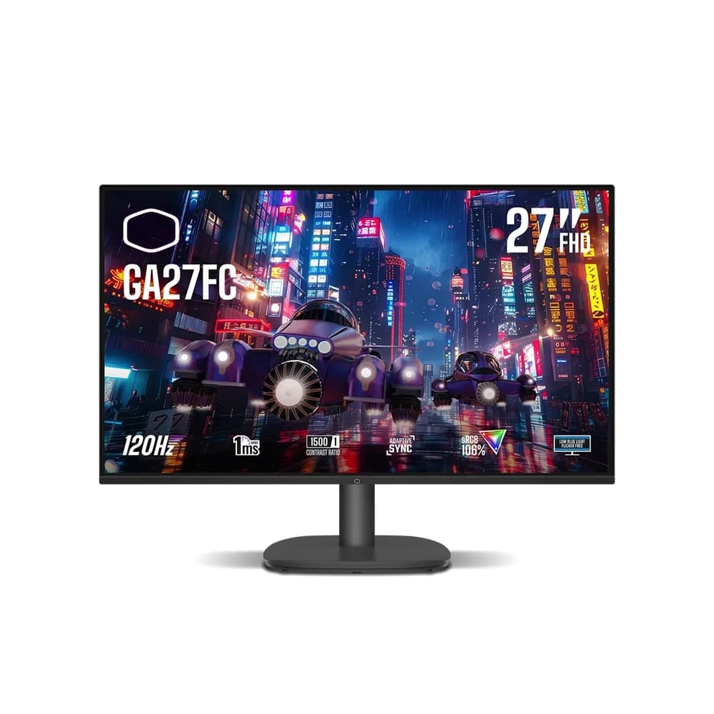 Cooler Master GA27FC Gaming Monitor, 27 Inch, Refresh Rate 120Hz, IPS FHD, 1ms (MPRT), 4ms (GtG), Adaptive Sync