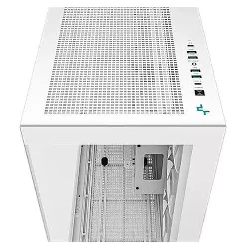 DEEPCOOL CASE CH780 WHITE, Tempered Glass, Mini-ITX, M-ATX, ATX, E-ATX, 9 Slots, Fan Support, Radiator Support, Front I/O Ports, PCIe 4.0 thumbnail 2