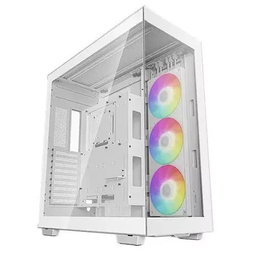 DEEPCOOL CASE CH780 WHITE, Tempered Glass, Mini-ITX, M-ATX, ATX, E-ATX, 9 Slots, Fan Support, Radiator Support, Front I/O Ports, PCIe 4.0