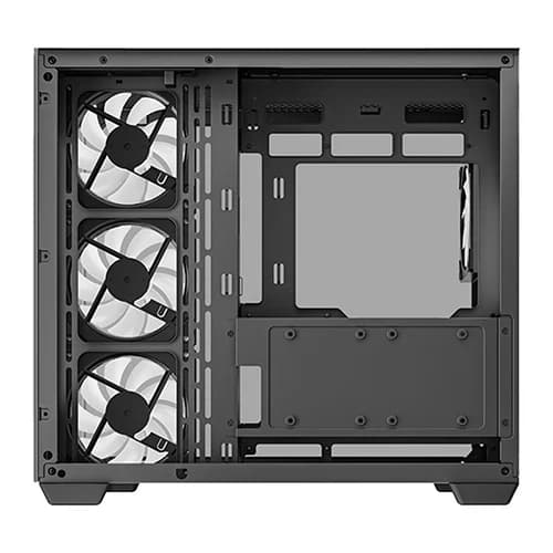 DEEPCOOL CG530 4F CASE BLACK, Tempered Glass, ITX, Micro-ATX, ATX, 7 Slots, Fan Support, Radiator Support, Front I/O Ports thumbnail 3