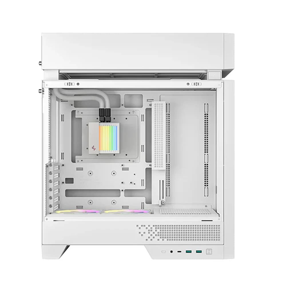 DeepCool CL6600 PC Case White, Expansion Slots 7, Tempered Glass, ATX PS2 Power Supply, Mini-ITX, Micro-ATX, ATX thumbnail 4