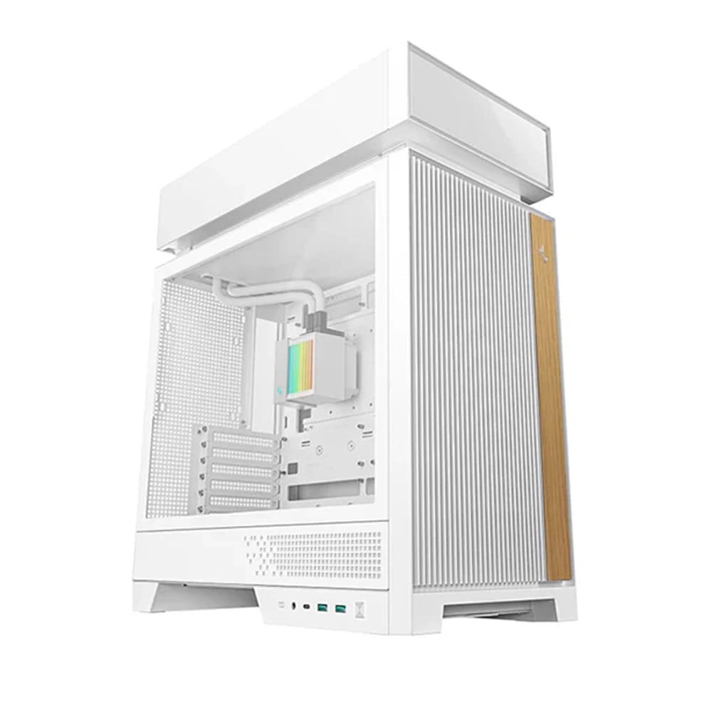 DeepCool CL6600 PC Case White, Expansion Slots 7, Tempered Glass, ATX PS2 Power Supply, Mini-ITX, Micro-ATX, ATX