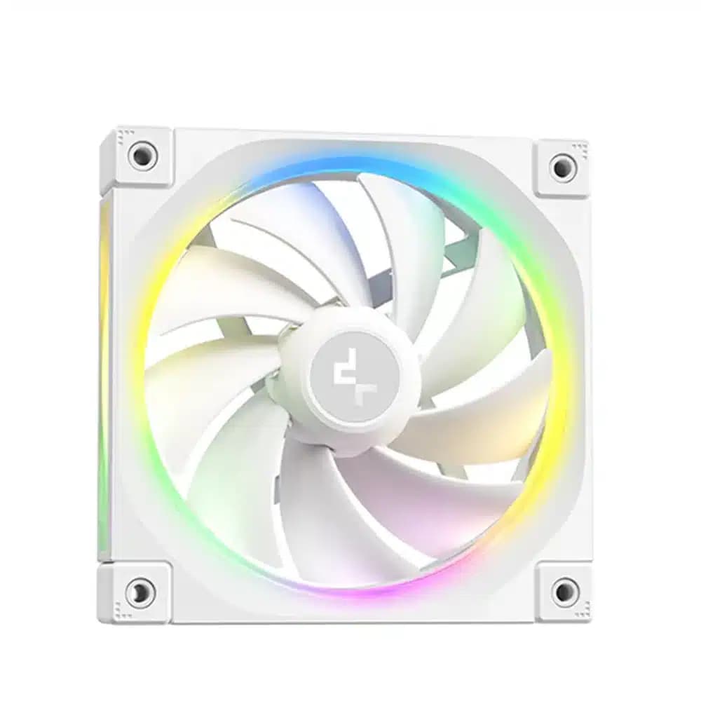 DeepCool LQ360 ARGB Liquid Cooler White, 360mm radiator, ARGB + LED display, 3x120mm PWM fans, fluid dynamic bearing, white edition, 3400 RPM pump thumbnail 3