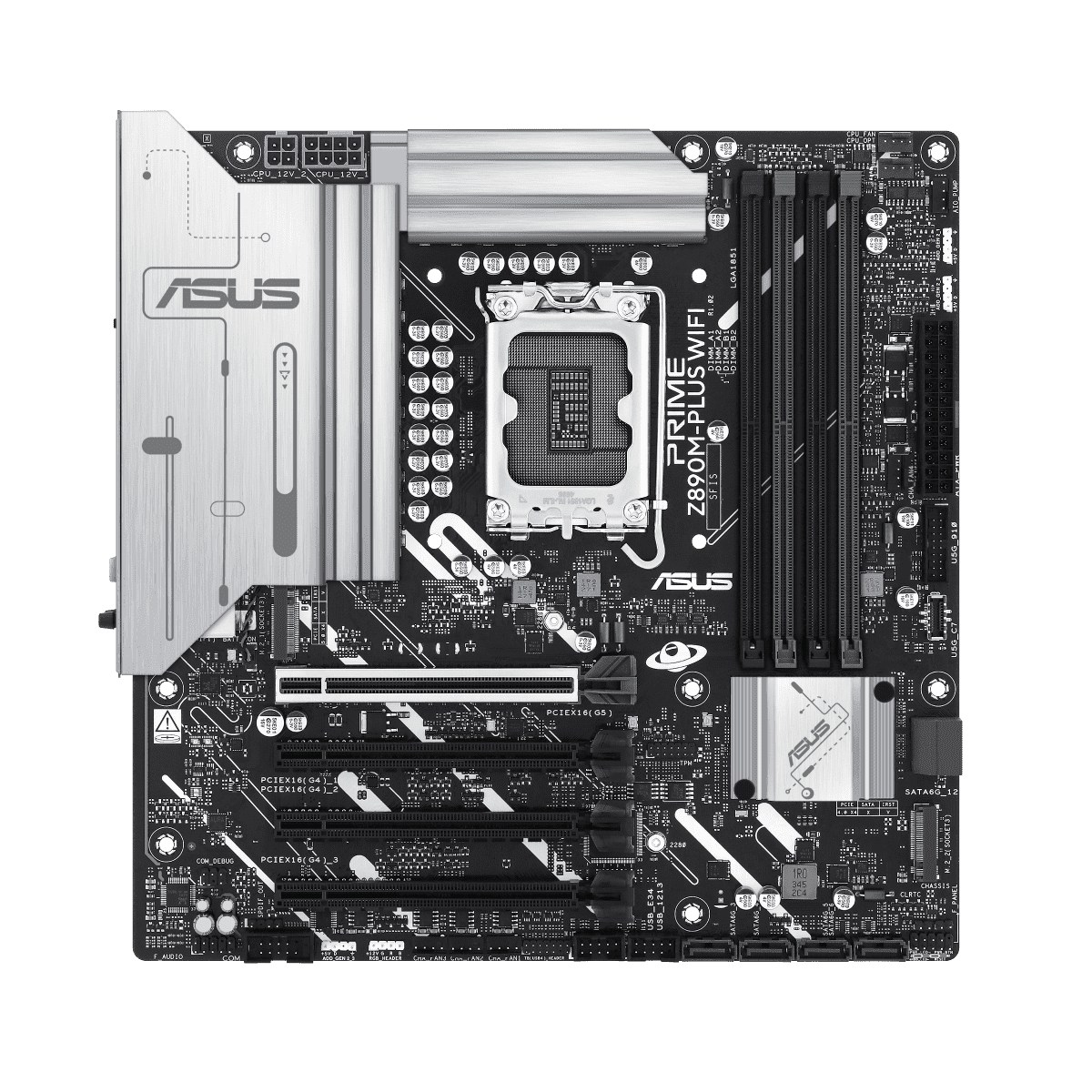 ASUS Prime Z890M-PLUS WIFI DDR5 LGA1851 M-ATX Motherboard, Intel Z890 Chipset, Up to 192GB DDR5 Support, Dual-band Wi-Fi 7, USB Type-C / HDMI /; DisplayPort | 90MB1J80-M0EAY0 thumbnail 2
