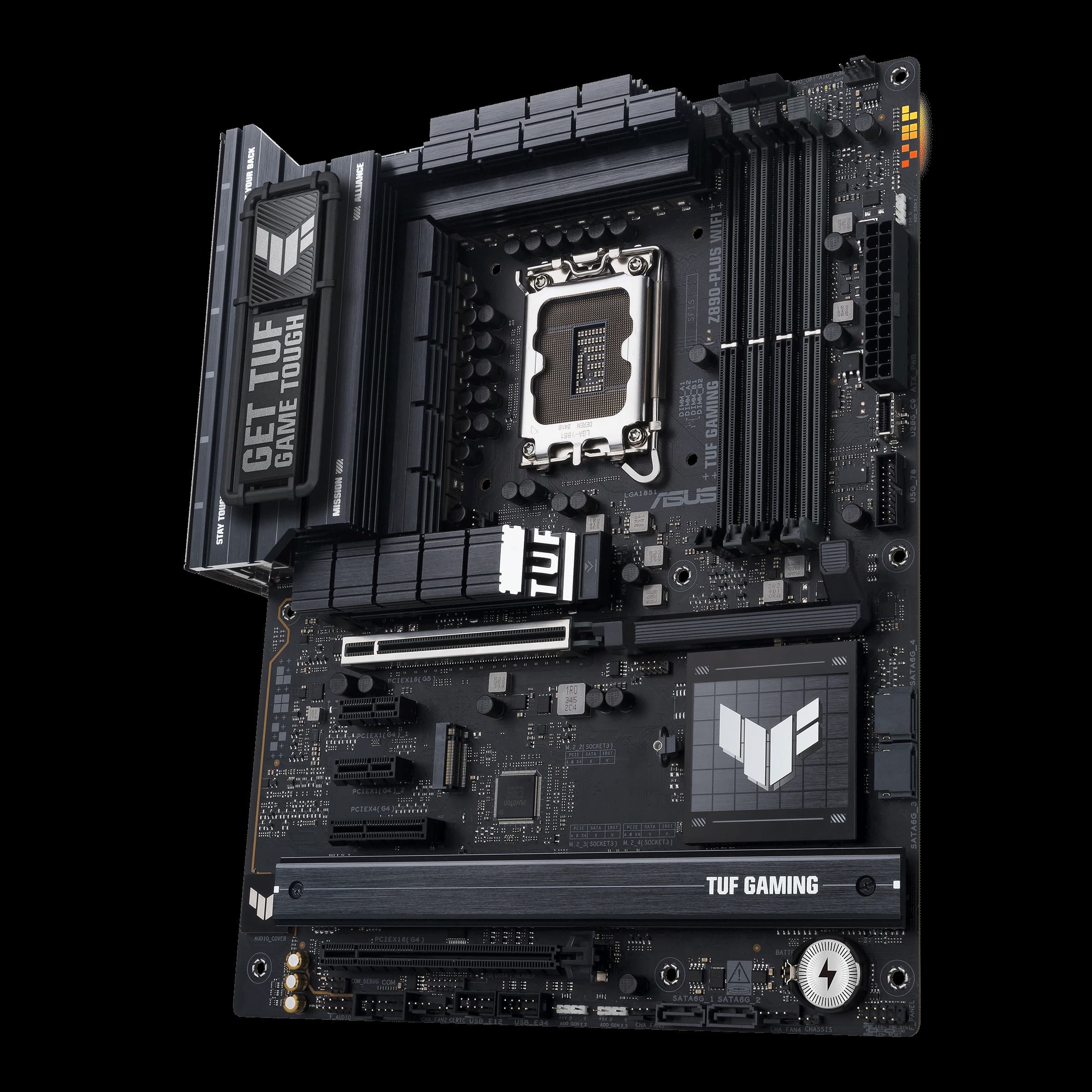 ASUS TUF Gaming Z890-Plus Wi-Fi LGA 1851 ATX Motherboard, Intel Z890 Chipset, 4x DDR5 DIMM Slots, Up to 192GB Max Memory, Wi-Fi 7 & BT 5.4, 1x PCIe 5.0 x16, 4x M.2 Slots, Black | 90MB1IQ0-M0EAY0 thumbnail 4