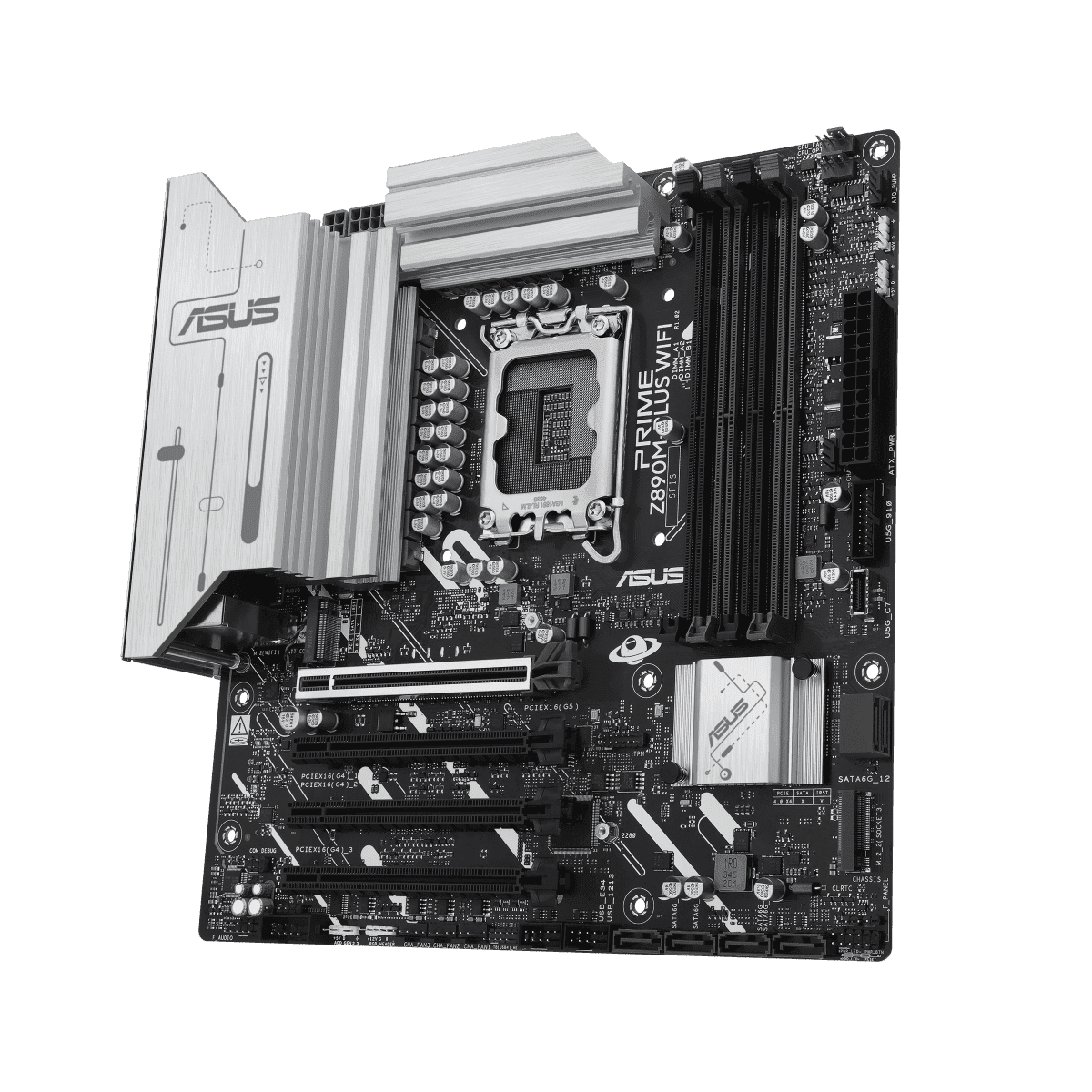 ASUS Prime Z890M-PLUS WIFI DDR5 LGA1851 M-ATX Motherboard, Intel Z890 Chipset, Up to 192GB DDR5 Support, Dual-band Wi-Fi 7, USB Type-C / HDMI /; DisplayPort | 90MB1J80-M0EAY0 thumbnail 6
