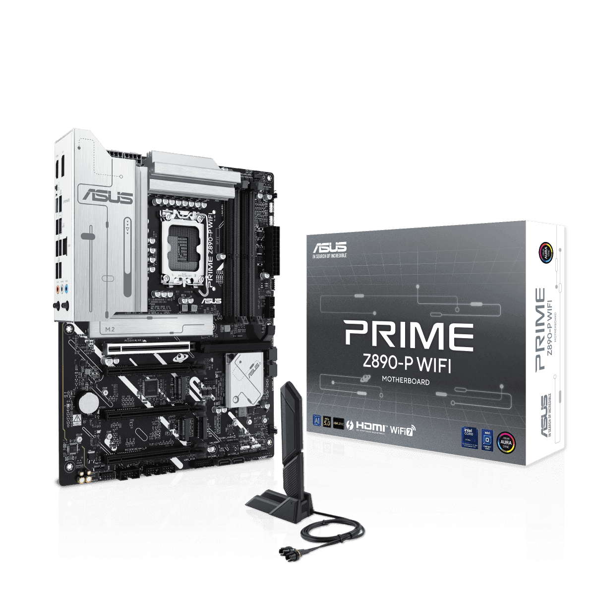 ASUS Prime Z890-P Wi-Fi LGA 1851 ATX Motherboard, Intel Z890 Chipset, 4x DDR5 DIMM Slots, Up to 192GB Max Memory, Wi-Fi 7 & BT 5.4, 1x PCIe 5.0 x16 Slots, 4x M.2 Sdlots | 90MB1I70-M0EAY0