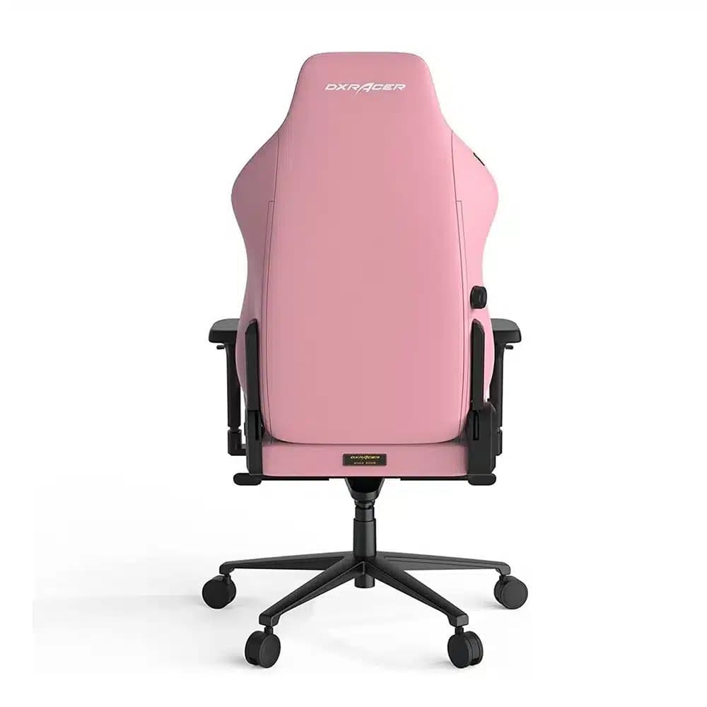 DXRACER CRAFT Series Pink Gaming Chair, Ergonomic design, 135° recline, 4D adjustable armrests, extendable footrest, lumbar and headrest support thumbnail 4