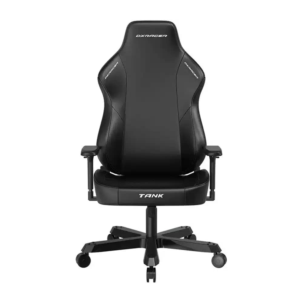 DXRacer Tank Series Gaming Chair Black, 4D Adjustable Armrests, Magnetic Headrest & Lumbar Support, PU-Coated Silent Casters, 90°~135° Back Recliner, Class 4 Hydraulics, XXL Size