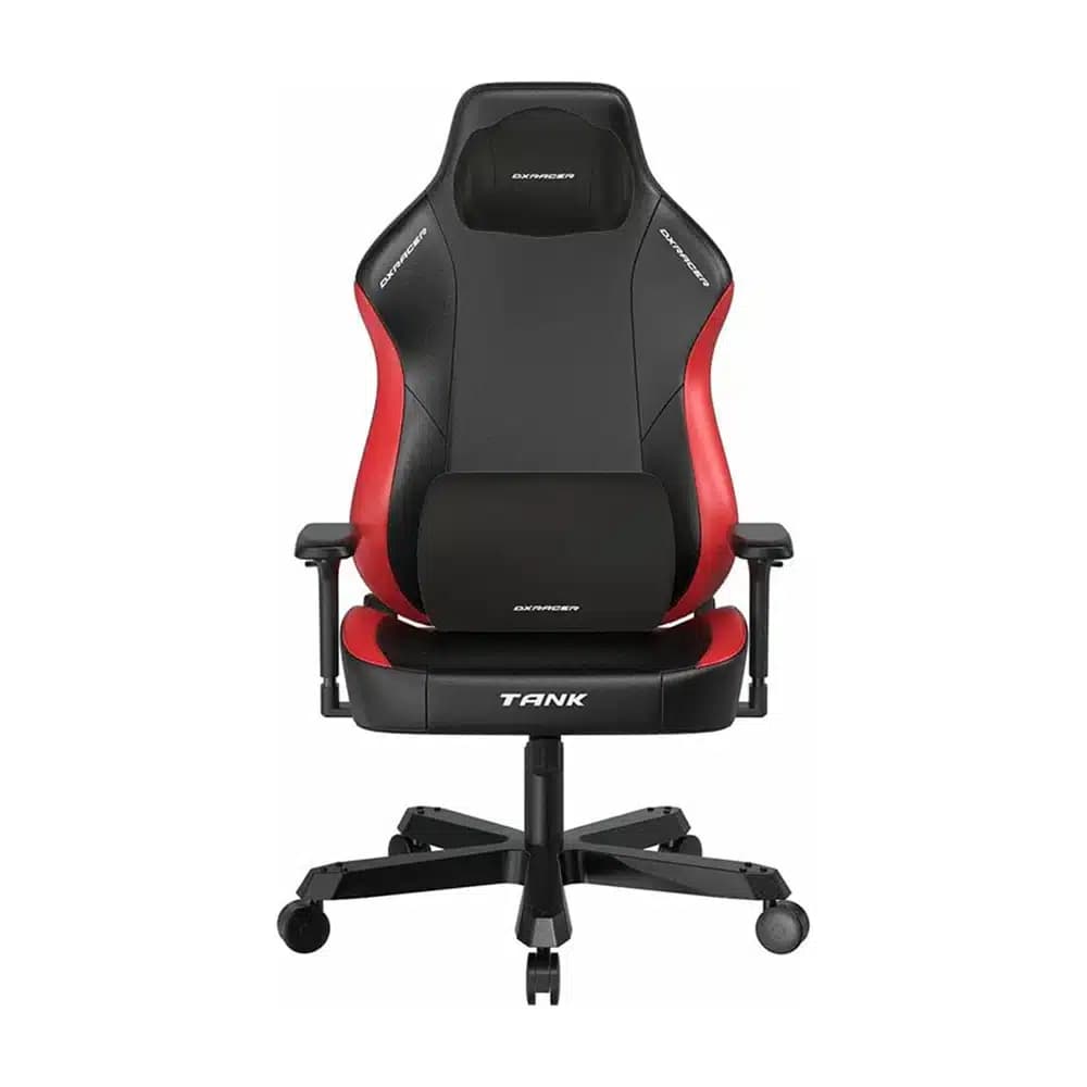 DXRacer Tank Series Gaming Chair Red, 135° Recline, 4D Armrests, Magnetic Lumbar, Class 4 Gas Lift, Aluminum Base