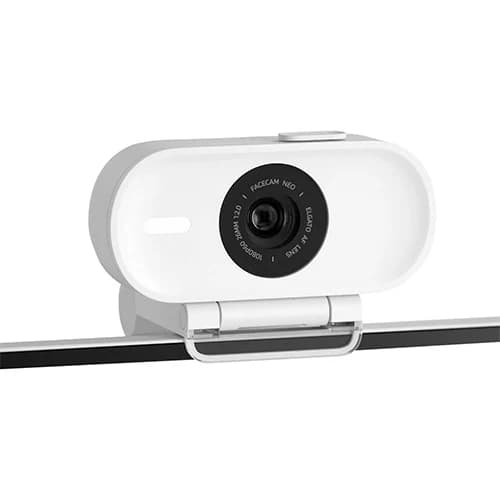 Elgato Facecam Neo Webcam, CMOS Sensor 1/2.9", Elgato AF Lens (auto focus) Optics, 26 mm (Full-Frame Equivalent) Focal Length, f/2.0 Aperture, 77° FoV, USB Type C Connection, White | 10WAE9901