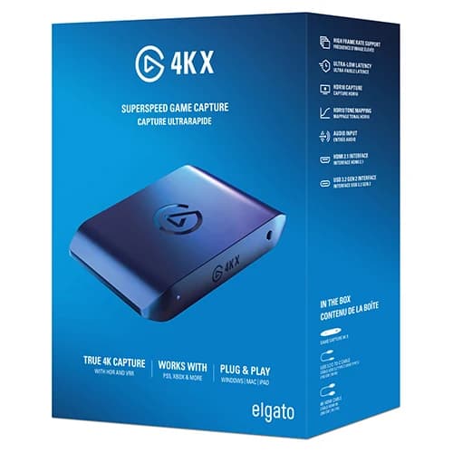 Elgato Game Capture 4K X, Record Up To Up to 4K 60 Fps, VRR & HDR10, Ultralow Latency, HDMI 2.1, USB-C Output, OBS Studio Compatible, High Quality Stream Capture | 10GBH9901