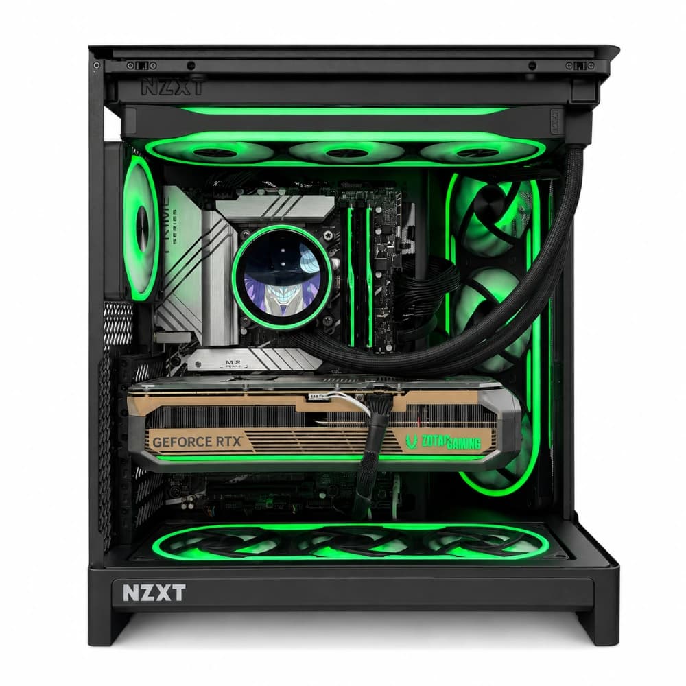 Emerald Fury High-End Gaming PC Powered by Mindtech, AMD Ryzen 9 9950X3D , ZOTAC GAMING GeForce RTX 5080, 32GB DDR5 RAM, 2TB PCIe 5.0 SSD thumbnail 2