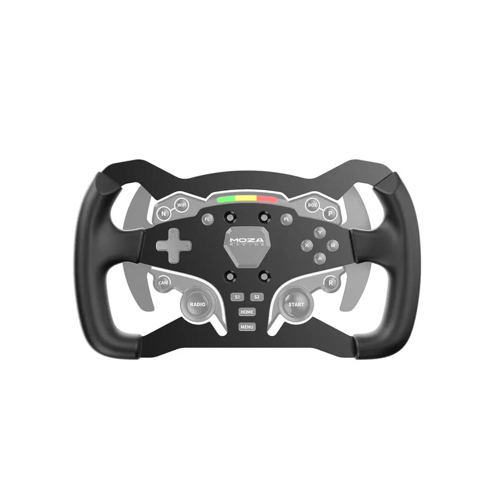 MOZA ES Formula Wheel Mod RS032, High-Performance 280mm Formula Racing Wheel Mod, Aviation-Grade Aluminum Body, Quick Release System, Rubber Grips, Black