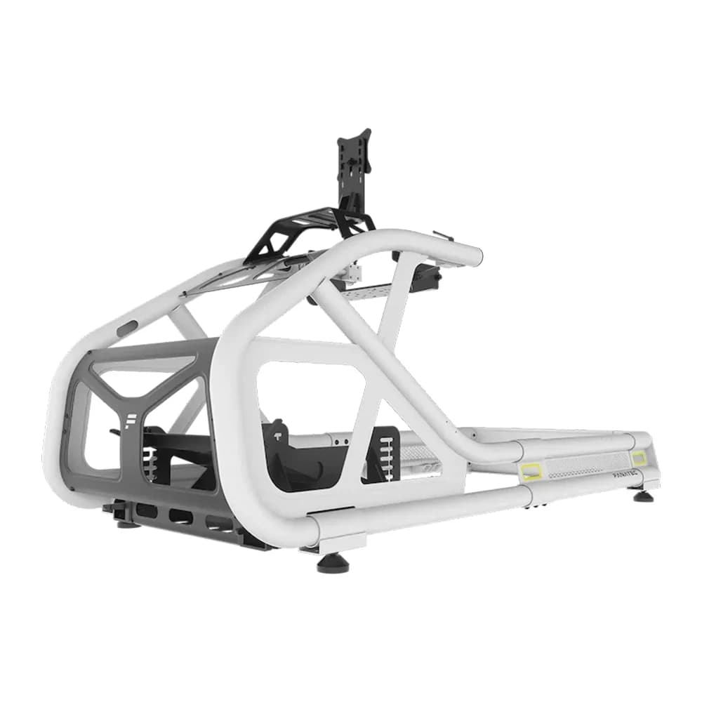 FANATEC ClubSport GT Cockpit White, Highly Adjustable Tool-Free Steel Frame Sim Rig, Quick Seat / Wheelbase / Pedal Positions, VESA 100x100 Monitor Mount (up to 49" Ultrawide), Box 1