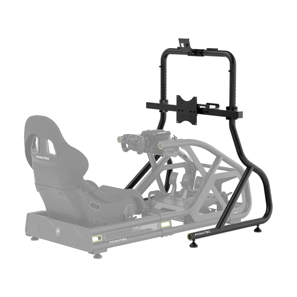 FANATEC GT Cockpit Monitor Stand Black, 32-65" VESA 100-400mm Single Screen Mount, 34" Overhead Ultrawide Support, 50mm Steel Frame, Height Adjustable