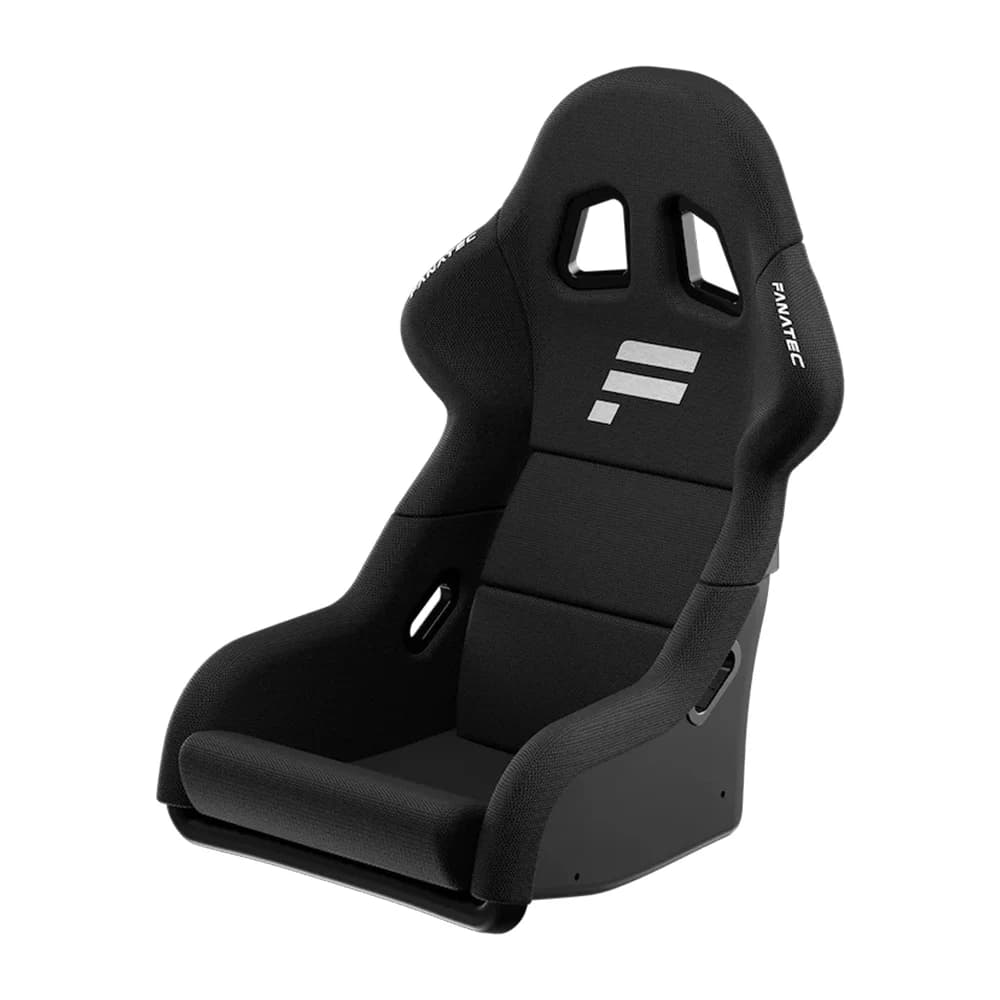 FANATEC GT Cockpit Seat Black, Fiber-Reinforced Plastic Bucket Seat, Breathable Padded Fabric with Lumbar Support, 290mm Bolt Pattern